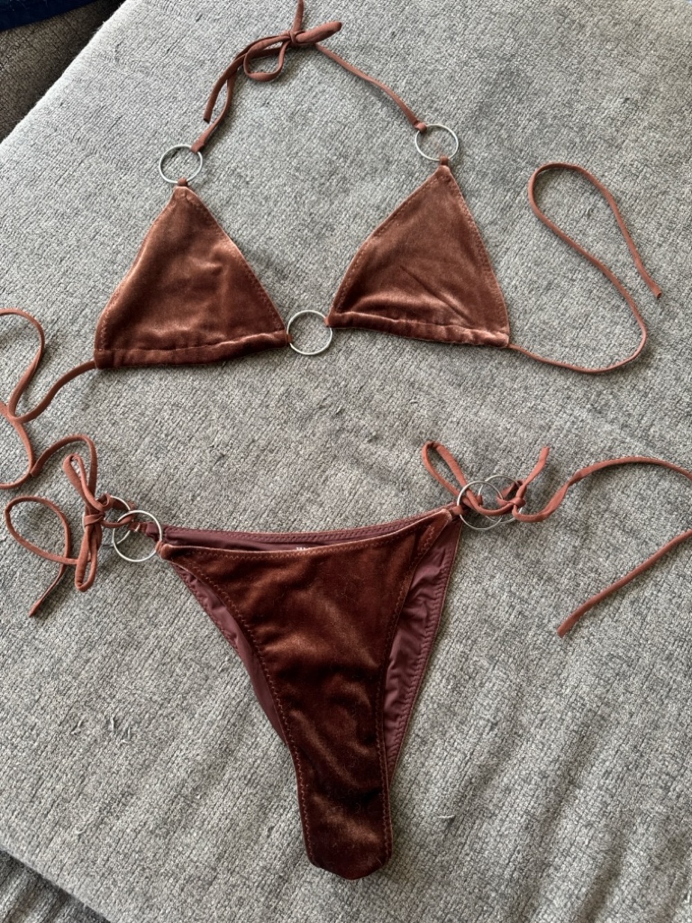 with jean bikini set